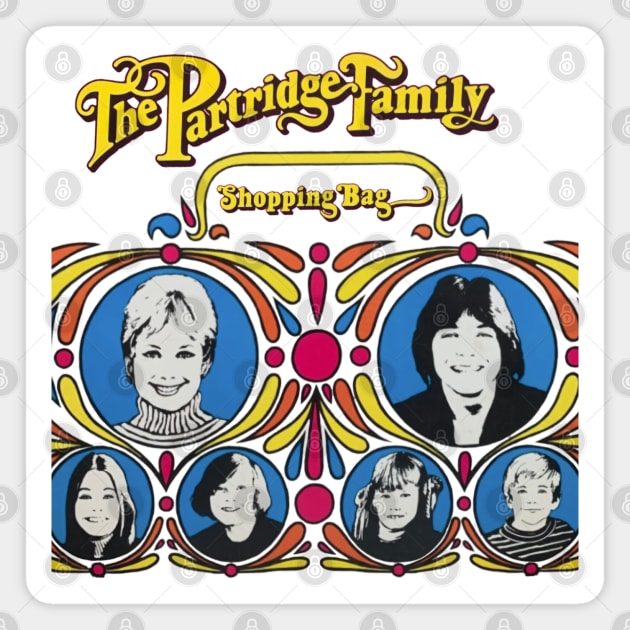 Colorful Beautiful The Partridge Family - Shopping Bag Magnet by offsetvinylfilm